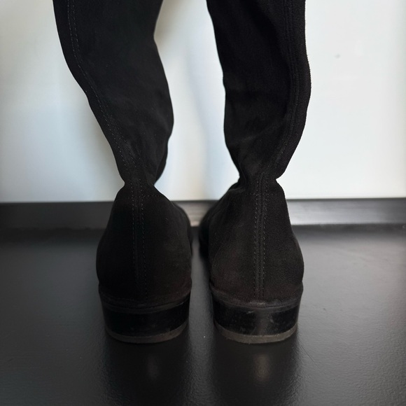 Stuart Weitzman black suede Lowland over-the-knee flat boots - size 7 - Picture 16 of 16